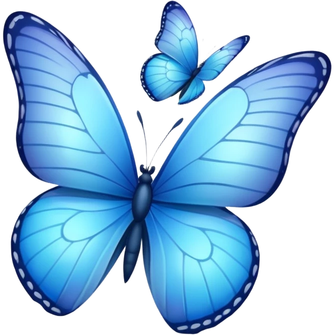 Blue butterflies emoji