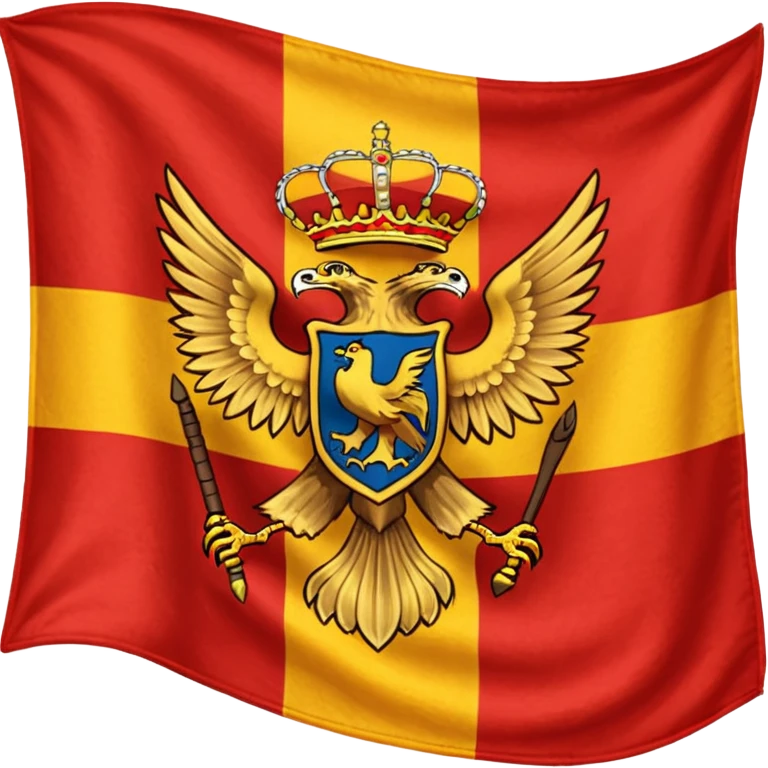 Bandera de españa con un águila en el escudo emoji