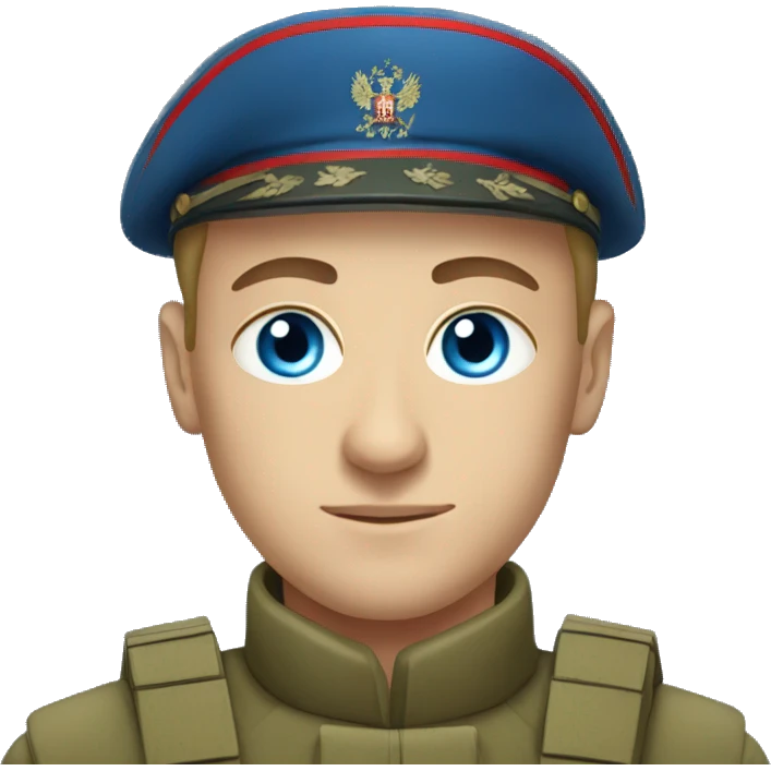 russian soldier with blue eyes emoji