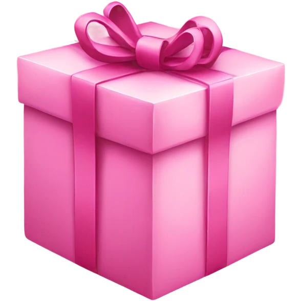 A pink gift emoji