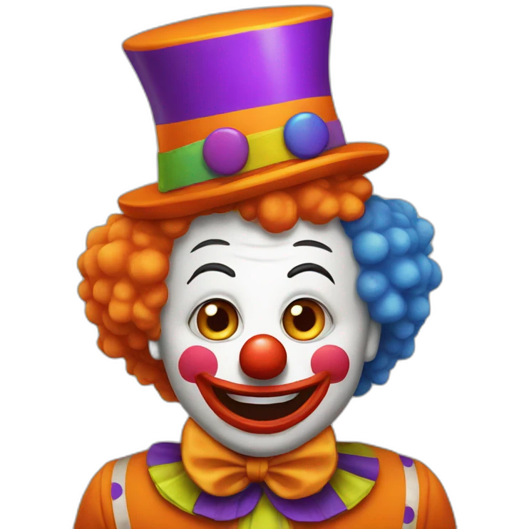 Orange clown emoji