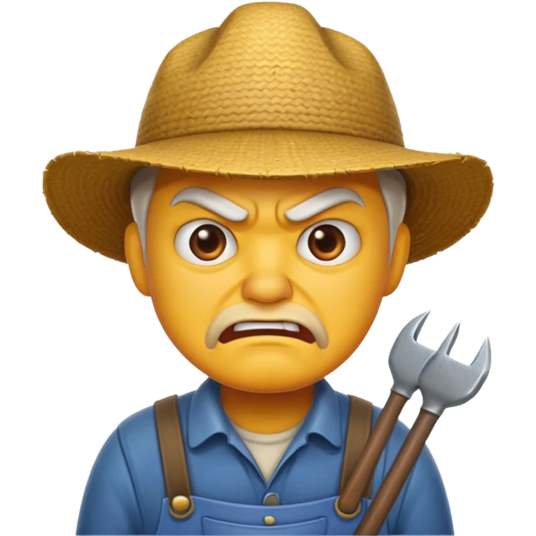 angry farmer  emoji