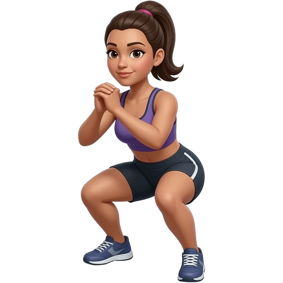 women doing squats emoji