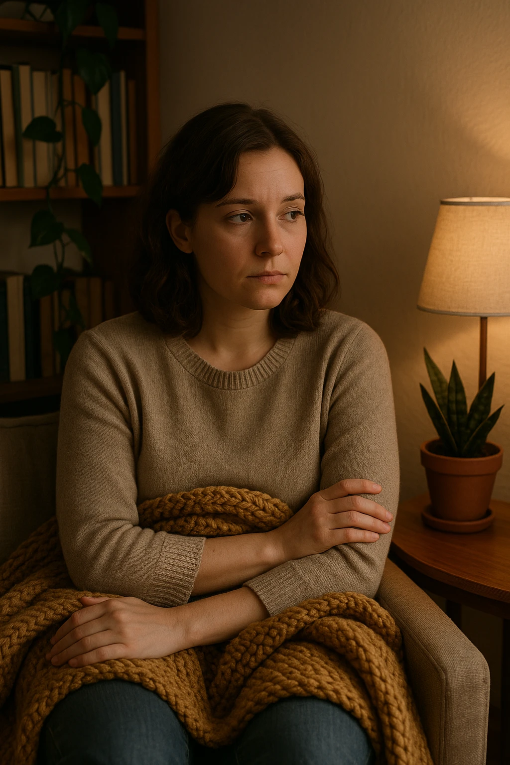donna che vuole rimanere nella sua zona di comfort. Immagini realistiche emoji