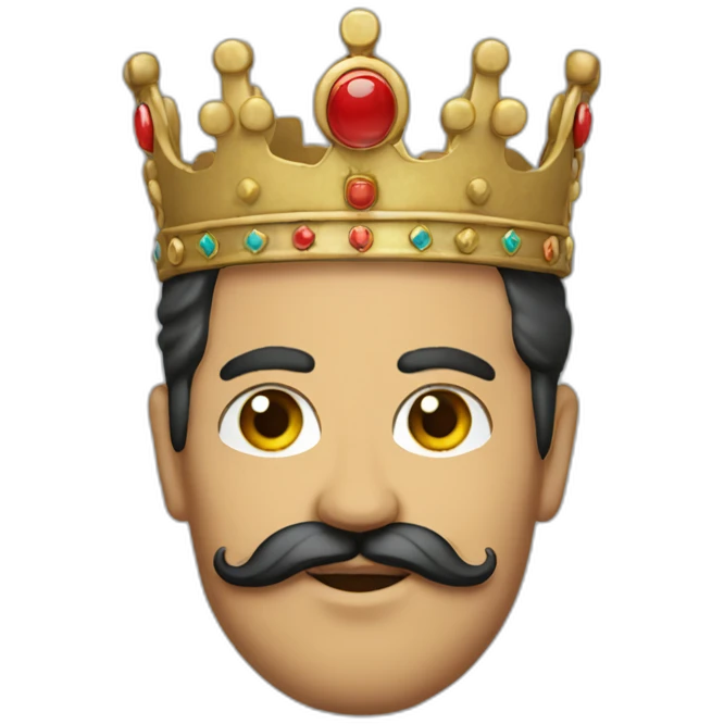 El bey Tunisia with a moustache and a crown emoji