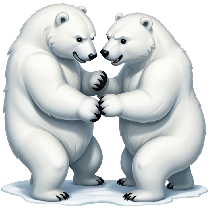 Fighting polar bear emoji