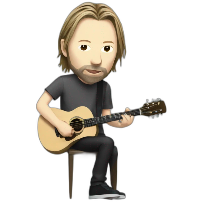 Thom Yorke playing guitar emoji