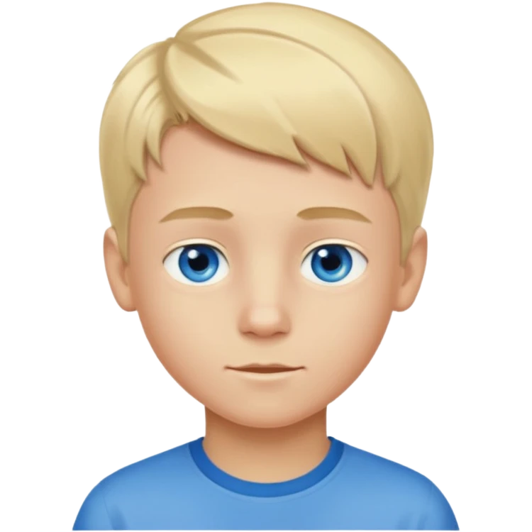 Sarışın kısa boylu 11 yaşında yakışıklı çocuk emoji