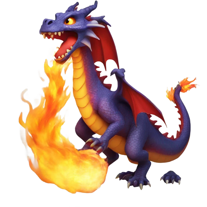 Dragon breathing fire emoji