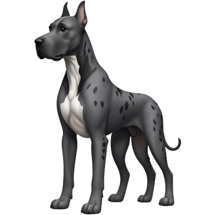 Black and gray Great Dane emoji