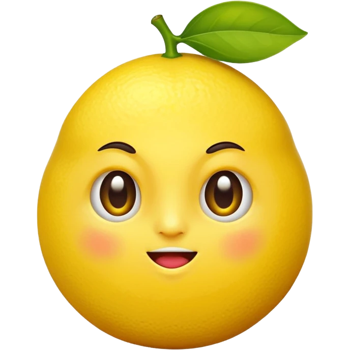 A squished lemon emoji