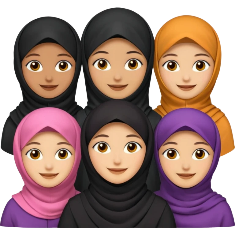 niqabi women group emoji