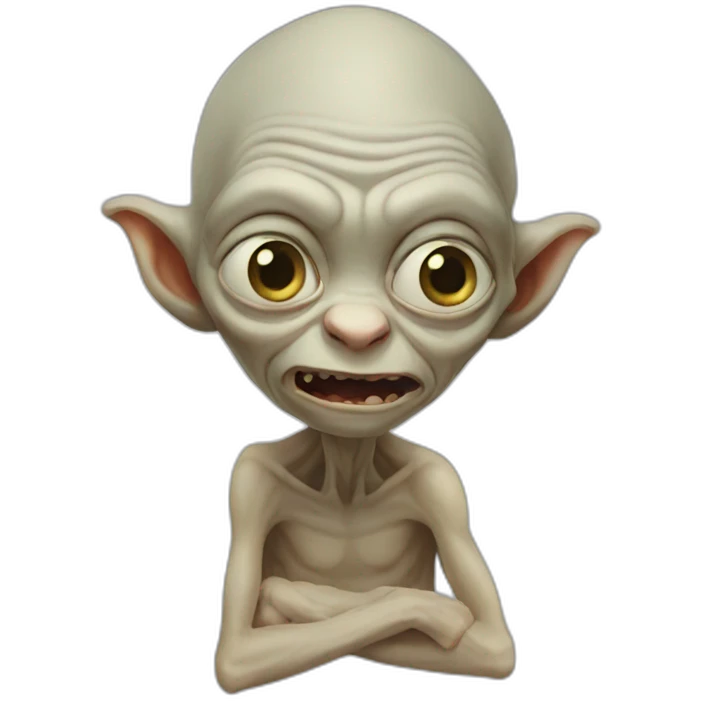 gollum at the phone emoji