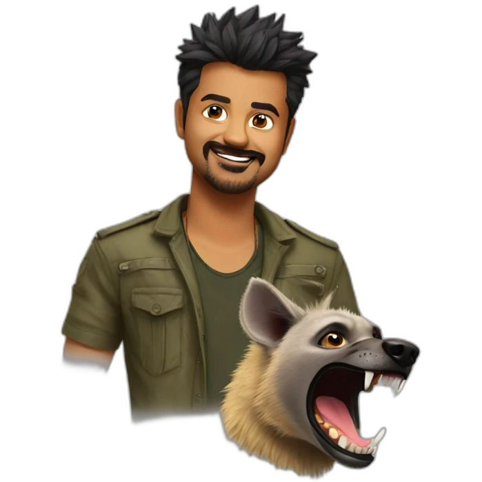 hyena and thalapathy vijay emoji