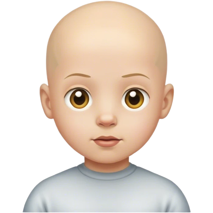 Bald child emoji