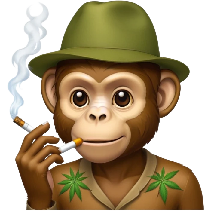 Cannabis rauchender Affe  emoji