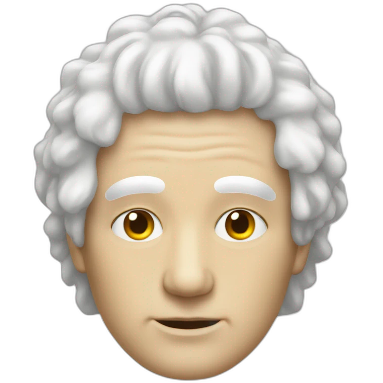 Men's body from 1900 white wig emoji
