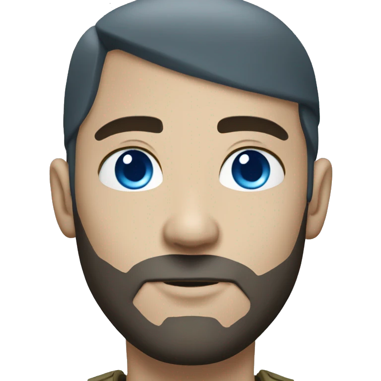 Military commando White skin blue eyes emoji