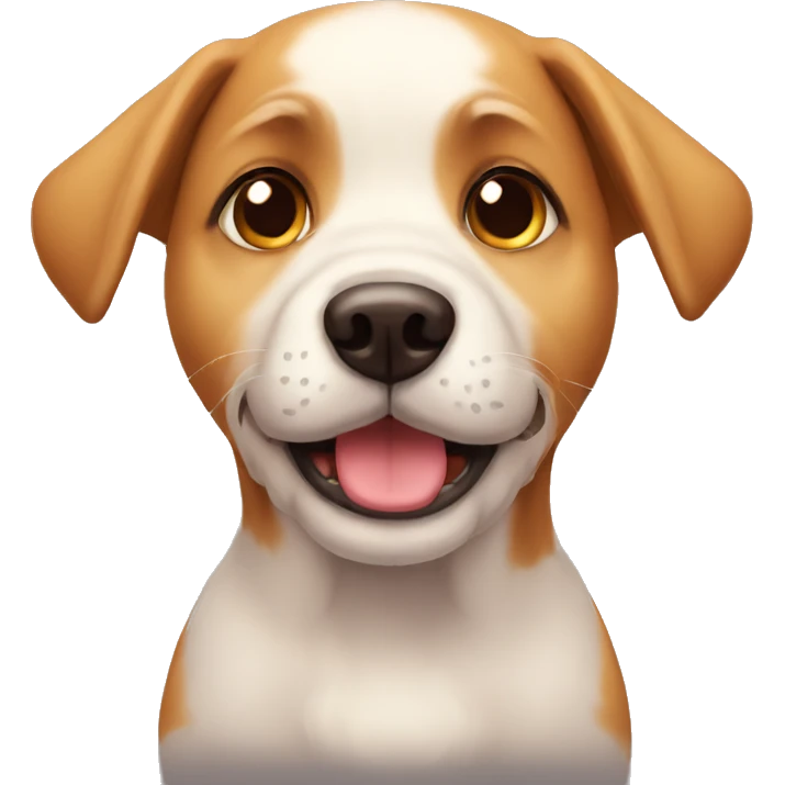 Cute dog with emotional eyes emoji