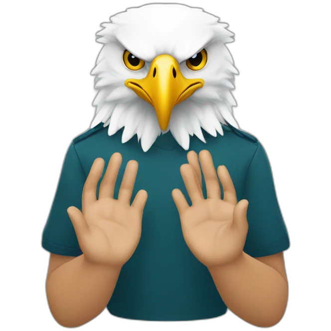 Two hands making an albanian eagle sign emoji