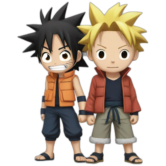 Naruto and Luffy emoji
