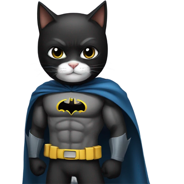 Cat dressed as Batman emoji