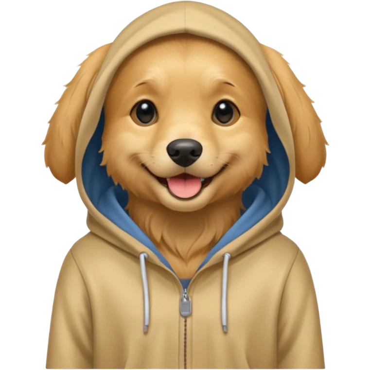 Dog wearing a hoodie  emoji