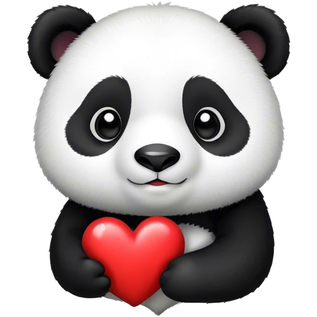 Panda with heart emoji