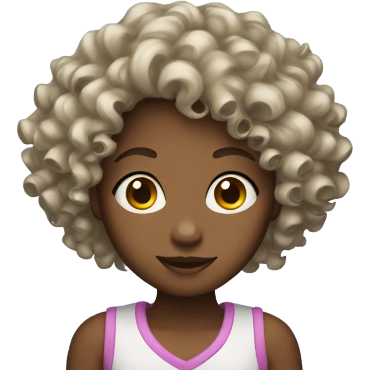 A girl with curly hair  emoji