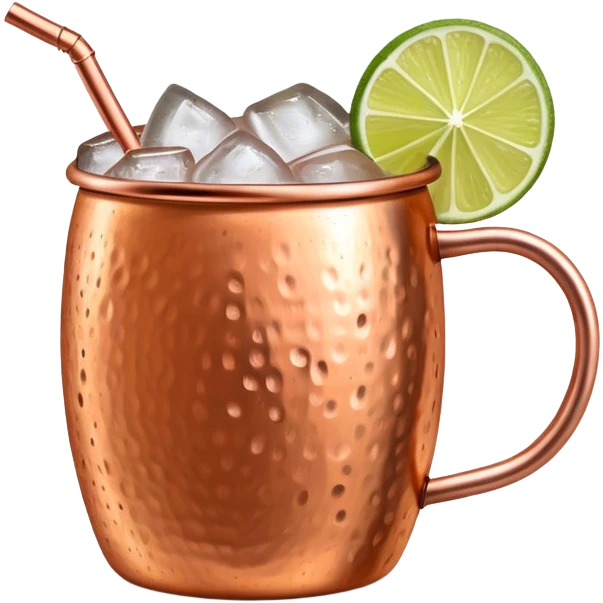 Moscow mule glass cocktail  emoji