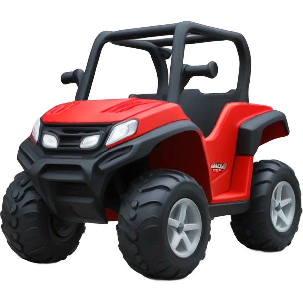 red ride on toy UTV for kids emoji