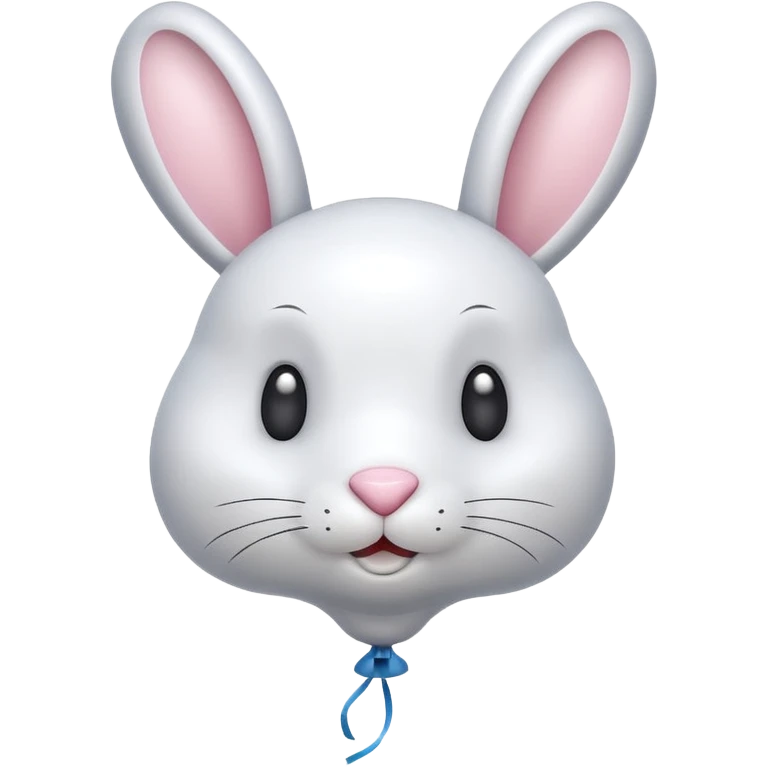 rabbit shaped flying balloons emoji
