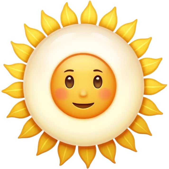 Bright white sun emoji