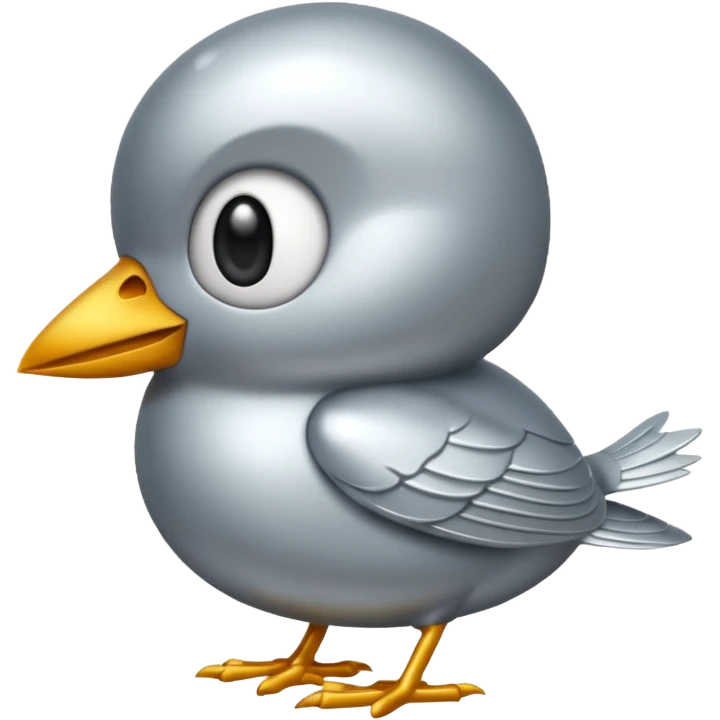 silver bird emoji
