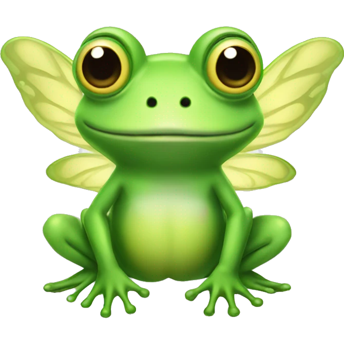 Fairy frog with wings  emoji