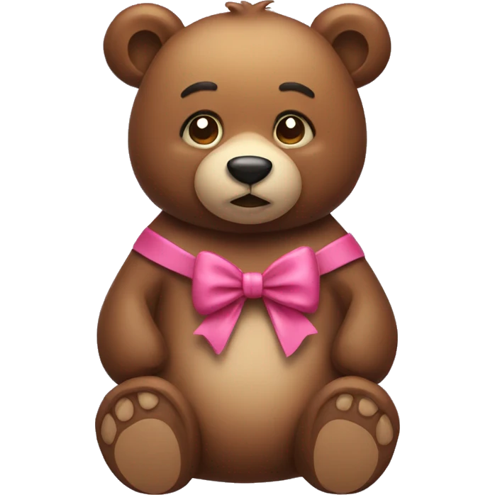 bear with bow emoji