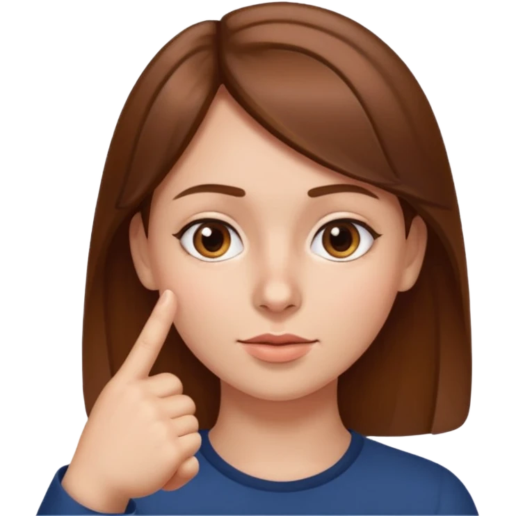 finger pointing left under nose emoji