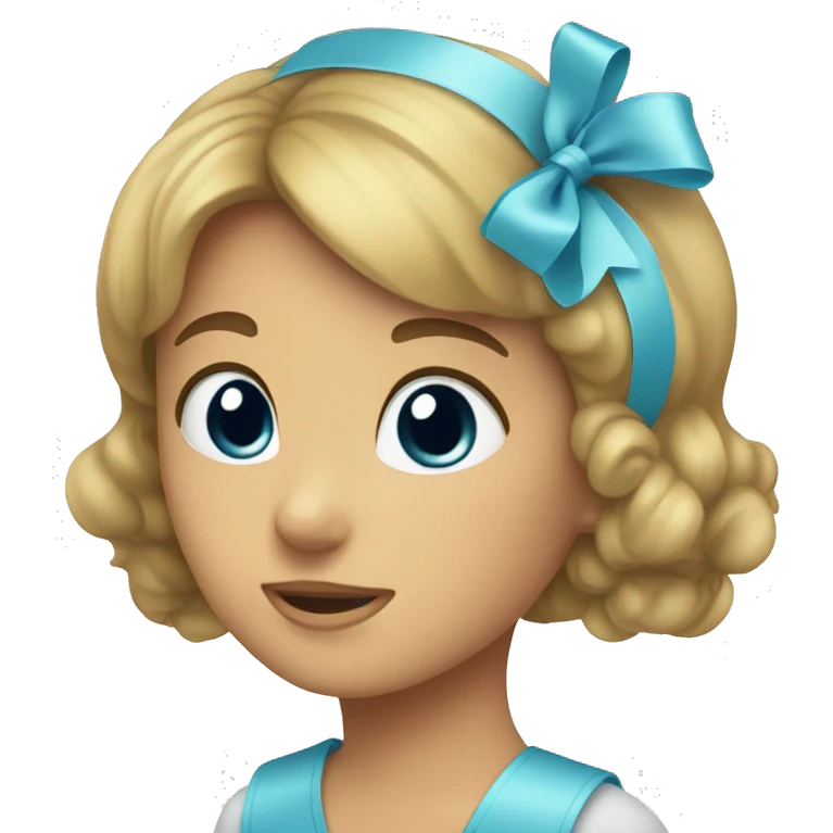 light blue ribbon bow emoji