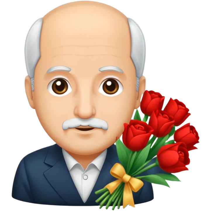 Beyaz lale buketi emoji