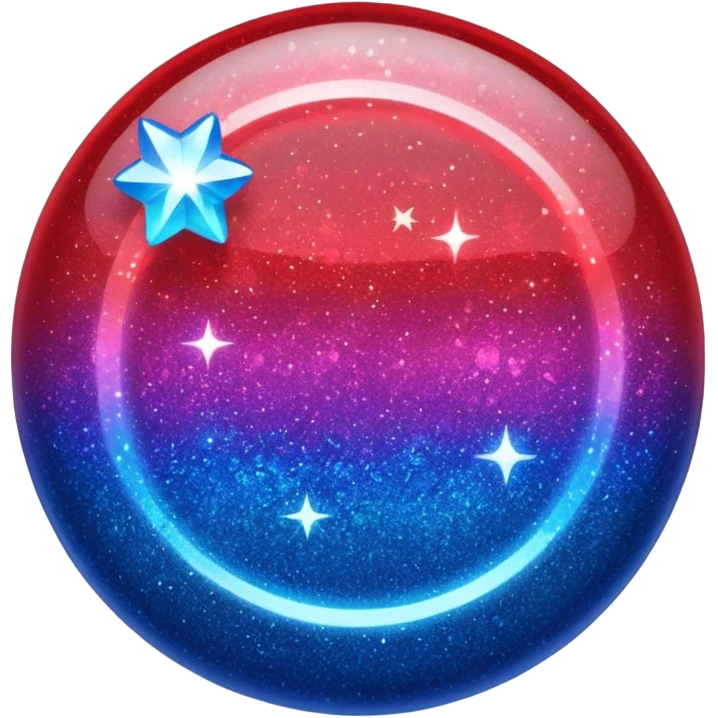 glitter red and blue raio emoji