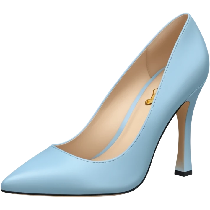 light blue women's shoes with thick heel emoji