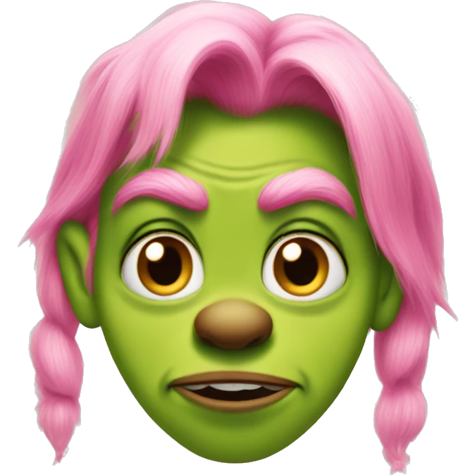 grinch with pink nails emoji