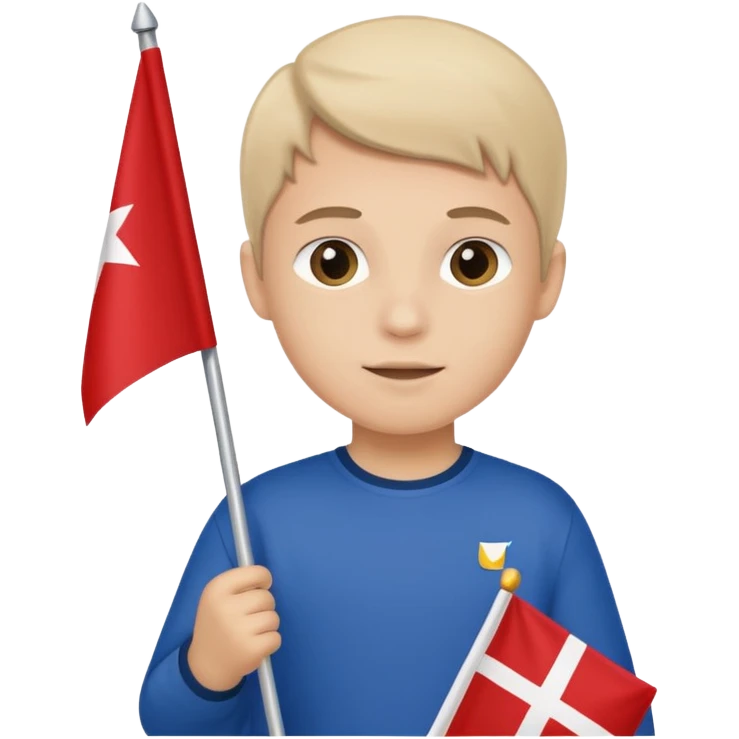Flag holder kid emoji