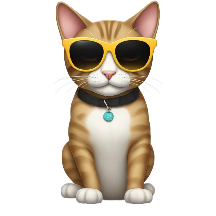 Cat with sunglasses emoji