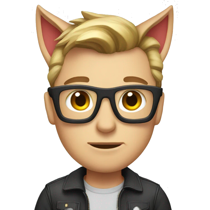 Elon musk with cat ears emoji