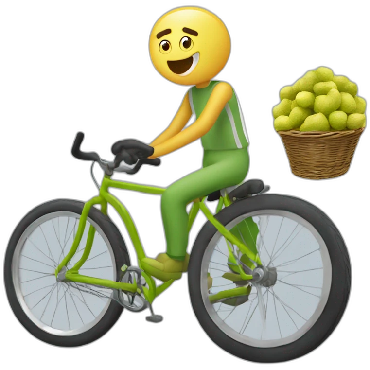 bob l'éponge qui mange des pistaches sur une bicyclette emoji