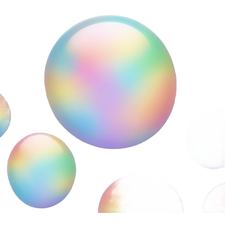 Soapy rainbow pastel bubbles emoji