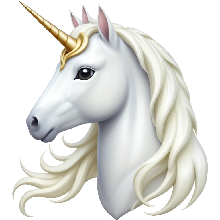 cinematic-noble-white-unicorn-portrait-emoji,-poised-and-regal,-with-a-slender,-ethereal-form-draped-in-a-pristine-white-color,-a-flowing-mane-and-tail,-and-a-glistening,-spiraled-horn-that-radiates-pure-light,-simplified-yet-sharp-and-majestic emoji