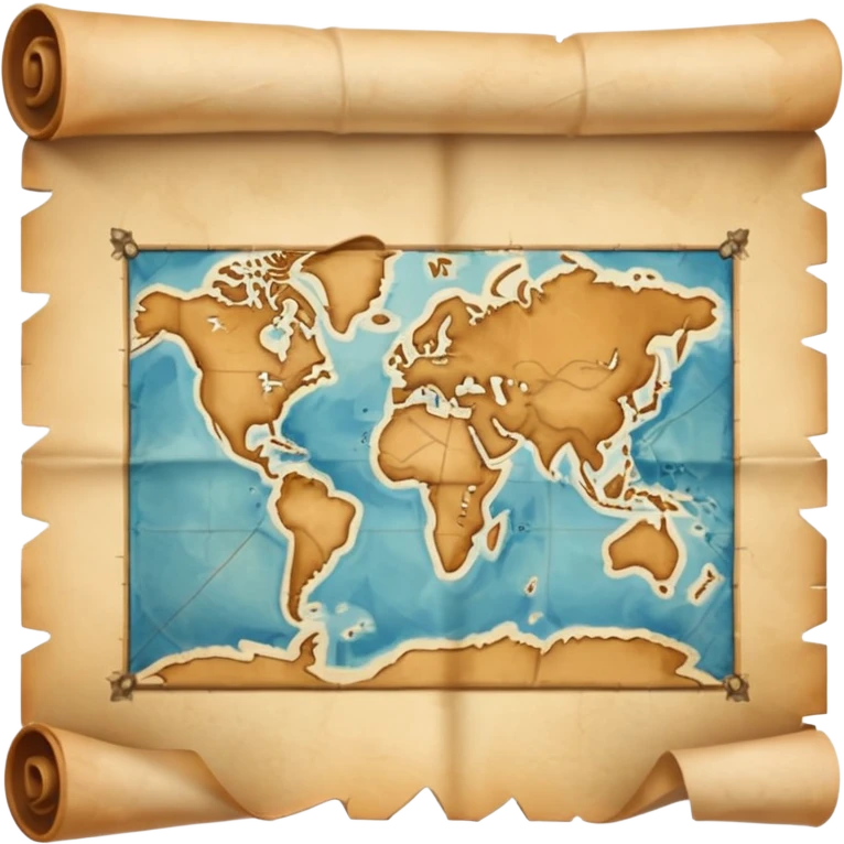 a poster, rolled up, like a old map emoji