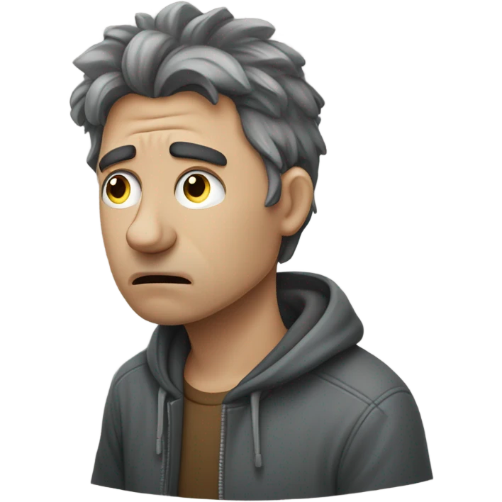 a man who is sick because of love emoji
